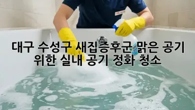 대구 수성구 새집증후군? 맑은 공기 위한 실내 공기 정화 청소!