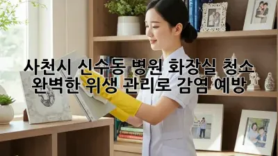 사천시 신수동 병원 화장실 청소, 완벽한 위생 관리로 감염 예방!